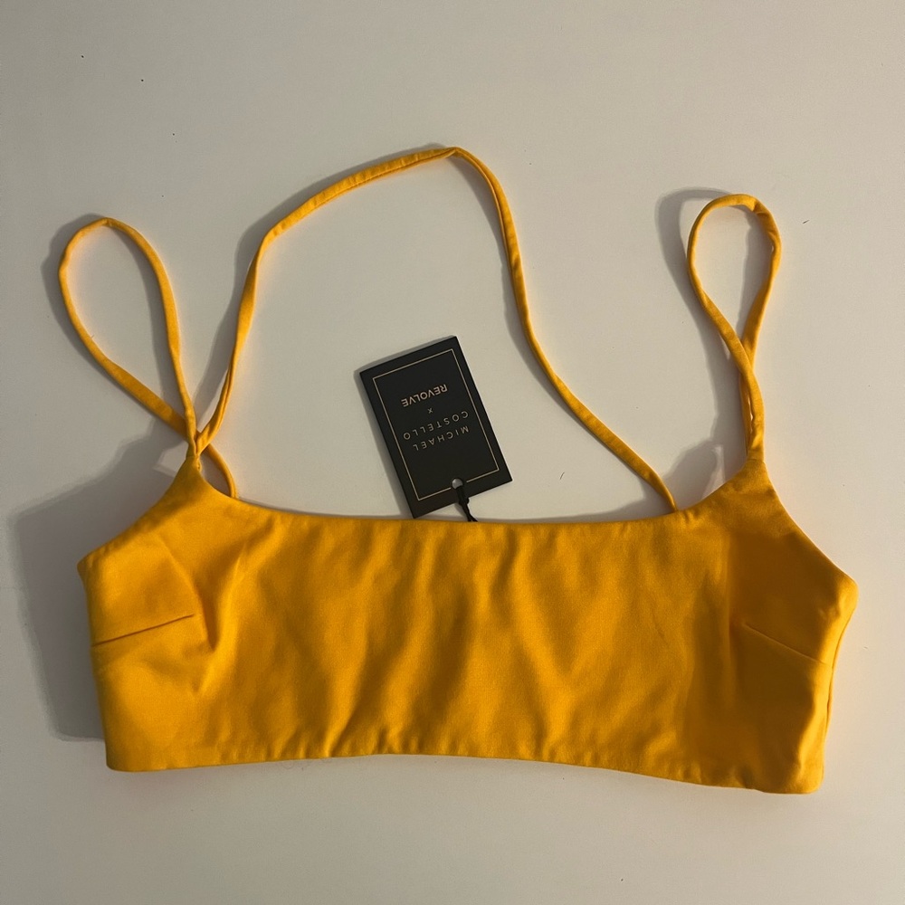 BRAND NEW TAGS ON Revolve Brand Michael Costello Yellow Crop Top